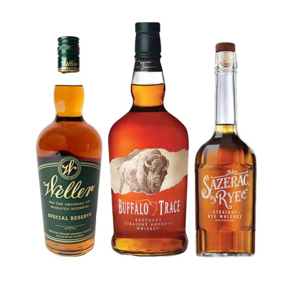 Weller Special Reserve, Sazerac Rye, Buffalo Trace Bourbon Special